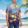 thumbnail image 3 of Kll Men'S Hawaiian Shirt Short Sleeve Button Down Beach Shirts-Spring Flower Seasonal, 3 of 7