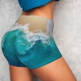 thumbnail image 4 of Balery Beach Pantalones cortos de entrenamiento estampados para mujer, sin costuras, ajustados, para gimnasio, yoga, correr, deportes, ejercicio activo, fitness.-X-Large, 4 of 8
