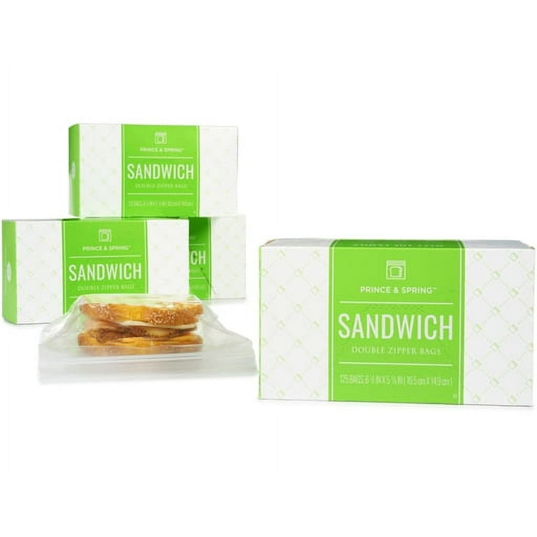 Sandwich Double Zipper Bags - 500 Count