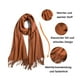 thumbnail image 4 of Bufanda cálida de otoño para mujer, bufanda de algodón de color liso con borlas/flecos, bufanda de pashmina a cuadros de color liso, bufanda XL, estola multifuncional, 4 of 6