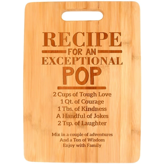 ThisWear New Grandpa Recipe for An Exceptional Pop Big Rectangle Bamboo Cutting Board