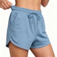 thumbnail image 4 of Admvng Womens Shorts Elastic Waist Drawstring Casual Comfy Running Shorts with Side Pockets for Gym Loungewear, 4 of 4