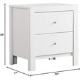 thumbnail image 3 of Glory Furniture Burlington 2 Drawer Nightstand in White, 3 of 16