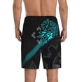 thumbnail image 4 of Lsque Geometry Dash Mens Sleep Pajama Shorts,Short Pajama Pants, Cotton Ultra-Soft Knit-3X-Large, 4 of 9
