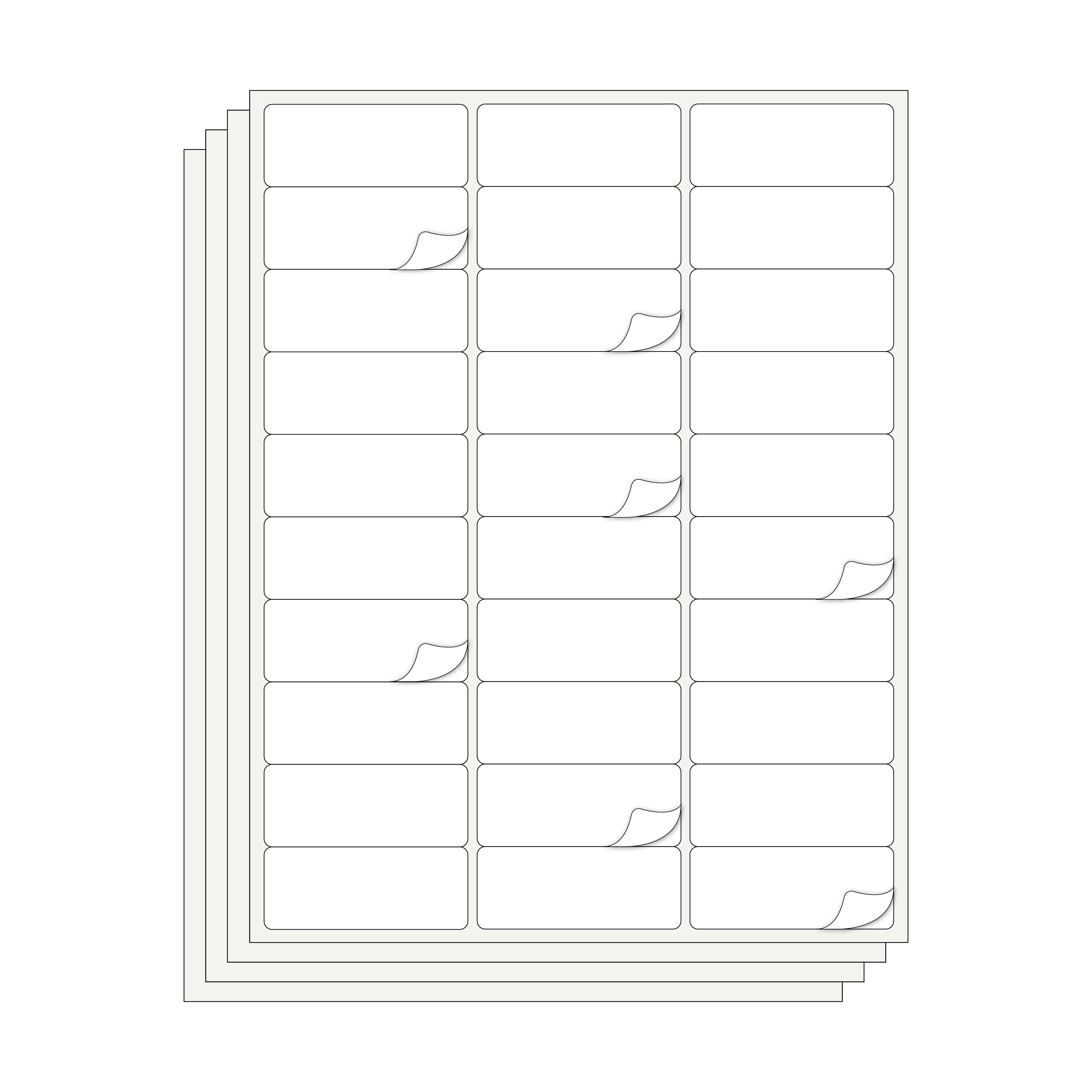 MMBM 30-Up Labels, 1000 Pages, White, 1 x 2.625 Inch, Address and All Purpose Sticker Labels for Laser or Inkjet Printers