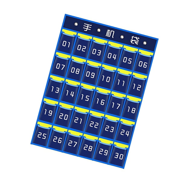 Cateissary Gráfico de bolsillo numerado, organizador sobre la puerta, suministros para el hogar, decoración para el aula, bolsas de almacenamiento para Almacenamiento y organización del hogar No.02 Cateissary HA024554-02