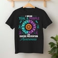 thumbnail image 2 of I Wear Teal & Purple For Suicide Prevention Awareness – T-Shirt, Hoodie & Sweatshirt – Supportive Apparel – Mental Health, 2 of 6