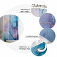 thumbnail image 5 of Abstract Impressionist Shower Curtain Set ，Waterproof Fabric Shower Curtains Blue Marble Texture Shower Curtains for Bathroom,Bathroom Decor 72"x84", 5 of 6