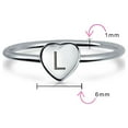 thumbnail image 3 of Bling Jewelry Womens Letter L Block Alphabet Initial Heart Monogram Signet Ring .925 Silver Engraved, 3 of 3