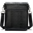 thumbnail image 4 of NIUCUNZH Bolso Mensajero de Cuero Genuino para Hombre, Bolso de Hombro Cruzado con Relieve de Cocodrilo para iPad de 9.7" y Viaje, 4 of 6