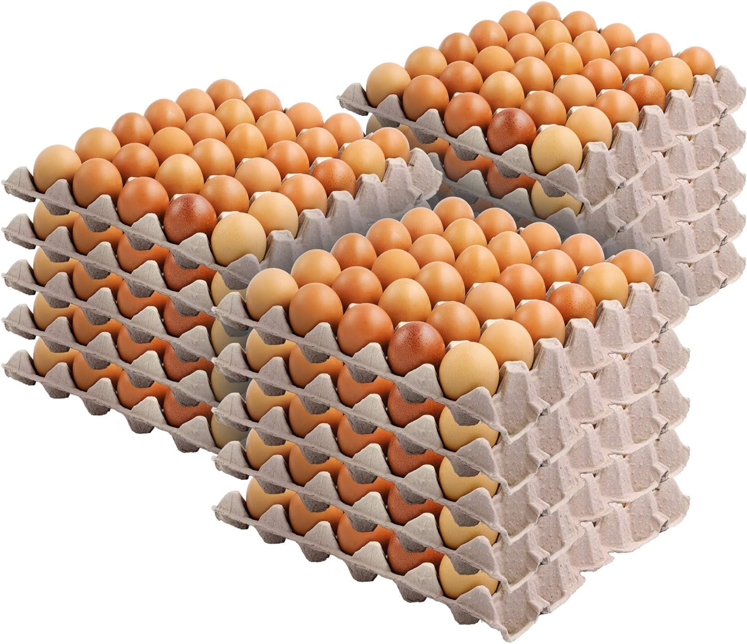 20 Pcs Biodegradable Egg Cartons – 4-Cell Pulp Fiber Boxes, Stackable For Farm Or Home