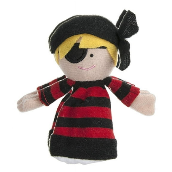 Red and Black Striped Pirate Finger Puppet - By Ganz