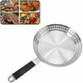 thumbnail image 1 of Plateau de Barbecue en Acier Inoxydable Durable Rond Multi-Trous pour Égoutter l'Huile et Rôtir le Poulet, 1 of 5