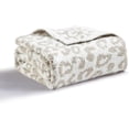 thumbnail image 1 of Manta de microfibra reversible CREVENT 50''X60'' ultra suave para sofá cama beige a cuadros, 1 of 6