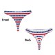 thumbnail image 3 of Balery Stars And Stripes Tangas de Algodón para Mujer con Estampado – Ropa Interior Sexy, Transpirable, G-string-Small, 3 of 6