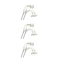 thumbnail image 1 of stanreset 1/2/3 2 Pieces Fake Flower Reusable Vivid Simulation Lifelike Dual Head Home Wedding Artificial Flowers Plant Ornament White 3PCS, 1 of 6