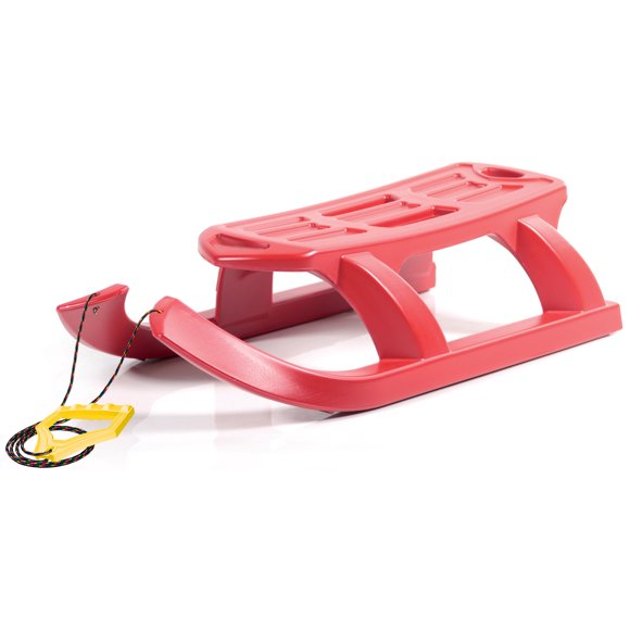 ArcticThrill Luge de Neige pour Enfants - Traîneau Snowtwin - Toboggan de Course pour une Personne avec Corde de Traction; Traîneau d'Hiver en Plastique pour Tout-Petits et Enfants
