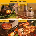 thumbnail image 3 of EDTara Poêle de Tente Pliable en Acier Inoxydable avec Verre de Visualisation, Cheminée 5 Pcs pour le Camping Hivernal, Chauffage et Cuisson Extérieurs, 3 of 9