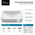 thumbnail image 3 of KRAUS Soft Rectangular Ceramic Vessel Bathroom Sink in White with Pop-Up Drain in Chrome, 3 of 9