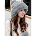 thumbnail image 4 of Spencer Women Winter Beanie Hat Peruvian Ski Ear Flaps Caps Fuzzy Pompom Beanie Hat Knit Fleece Lined Warm Hat, Pink, 4 of 12