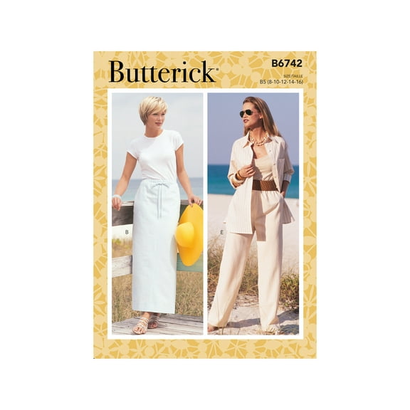 Butterick Sewing Pattern 6742 Skirts, Shorts, Trousers