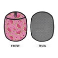 thumbnail image 2 of Pofeuu Watermelon Print Silicone Pot Mat Mitten With Hanging Loop Heat Resistant Oven Mitts Non-Slip Bbq Baking Smoking Potholders, 2 of 7
