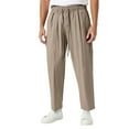 thumbnail image 2 of YUELONGHU Men's Casual Cargo Pants Men's Cargo Pants Relaxed Fit Sport Pants Men's Spring and Autumn High Street Jeans Loose Straight Drawstring Casual Pants Couple Pants L, 2 of 9