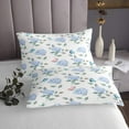 thumbnail image 3 of YST Blue Hydrangea Quilt Set Chic Floral Bedspread Set, Rainbow Butterfly Bedding Set Spring Flower Bedspread Twin Size, Super Cozy Lightweight Bed Set Green Leaf Decor, 3 of 3
