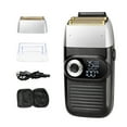 thumbnail image 1 of Kit de Rasoir Électrique 2-en-1 pour le Rasage de la Barbe des Hommes, la Taille et le Soin, Style Chauve Parfait, Rasoir à Barbe Multifonction avec Écran LCD, Tondeuse pour Favoris, Sans Fil, Remplaçable et Rechargeable Tr, 1 of 7