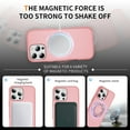 thumbnail image 6 of Designed for iPhone 15 Plus/14 Plus Magnetic Phone Case,With 360° Rotatable Contractile Ring Kickstand,Compatible with Mag-Safe,Shockproof Anti-Scratch Matte Translucent Durable Phone Case,Pink, 6 of 11