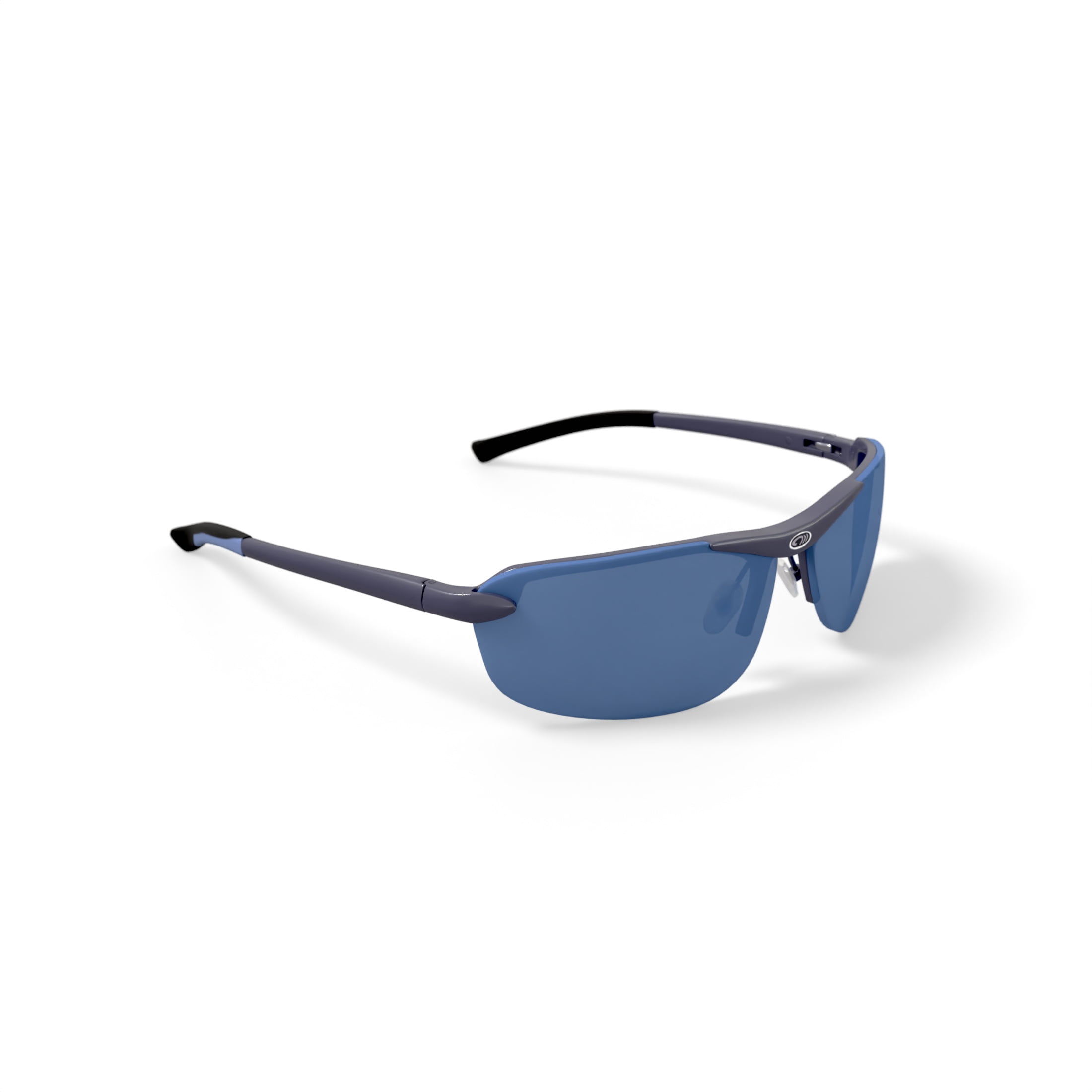 Octo Tidal Wave Polarized Sunglasses, Gray, Wrap, Metal, 67-10-125, with Case