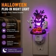thumbnail image 6 of Halloween Seesaw Ghost Plug-In Night Light,Resin Tree Jack O Lantern Wall Lamp with Purple Glow for Adult Bedroom,Fall Decor, 6 of 6
