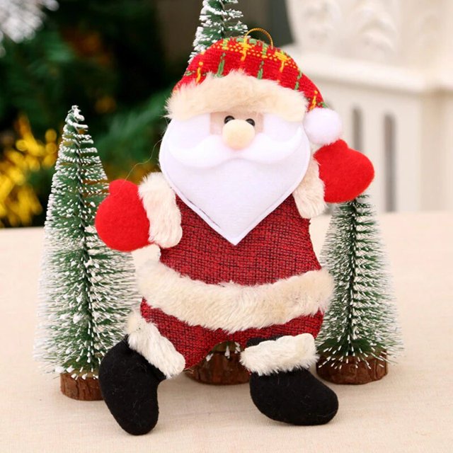 Decoraciones colgantes para árbol de Navidad, muñeco de Papá Noel colgante, decoración navideña para el hogar, Feliz Año Nuevo, 2024