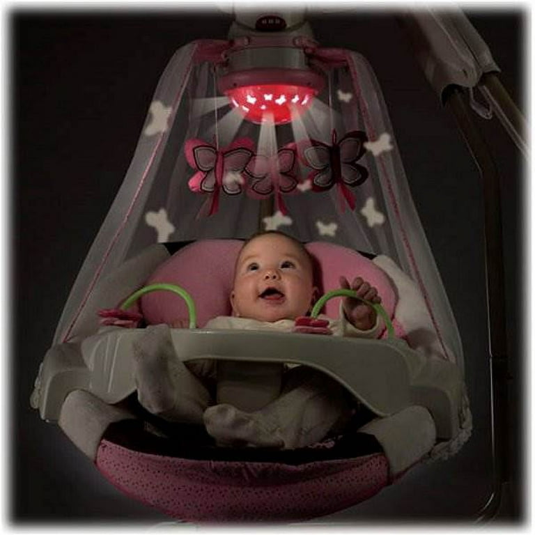 Fisher Price Butterfly Baby Cradle Swing Mocha