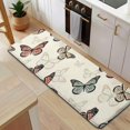 thumbnail image 5 of Beige Butterfly Pattern Kitchen Rug Mat,Kitchen Runner Rugs Non Skid Washable,Decorative Kitchen Floor Mats for Kitchen,Sink,Laundry,17"x47.2", 5 of 7