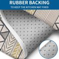 thumbnail image 4 of Beige Geometric Triangle Stripe Pattern Bathroom Rugs Sets 3 Piece,Toilet Cover Set,Absorbent Non Slip Bathroom Mats Sets with U-Shaped Contour Rug Toilet Rug Set, 4 of 5