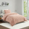 thumbnail image 4 of Better Homes & Gardens Woven Damask 2-Piece Comforter Set, Blush, T/TXL, All Ages, 4 of 6