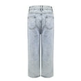 thumbnail image 5 of Wiicoznt Wide Leg Jeans Woman Casual Loose High Waist Blue Denim Pants Long Loose Strechy Womens Jeans, 5 of 8