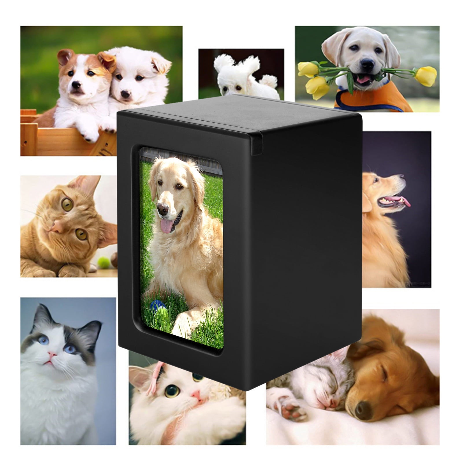 Wood Pet Urn for Ashes - 30 Cubic Inches Capacity, Memorial Display for Dogs, Cats | Pet Cremation Box, Home Memorial Keepsake, Handcrafted Wooden Pet Urn for Ashes Preservation