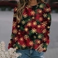 thumbnail image 2 of Christmas Sweatshirts for Women Crew Neck Casual Print Long Sleeve Fashion Pullover Hoodless Sweatshirt, 2 of 6
