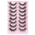 thumbnail image 5 of Fox Eye Lashes Wispy Eyelashes Natural Look Clear Band Lashes Fluffy Faux Mink Lashes Strip Natural False Lashes Pack by GVEFETIEE 8 Pairs, 5 of 13