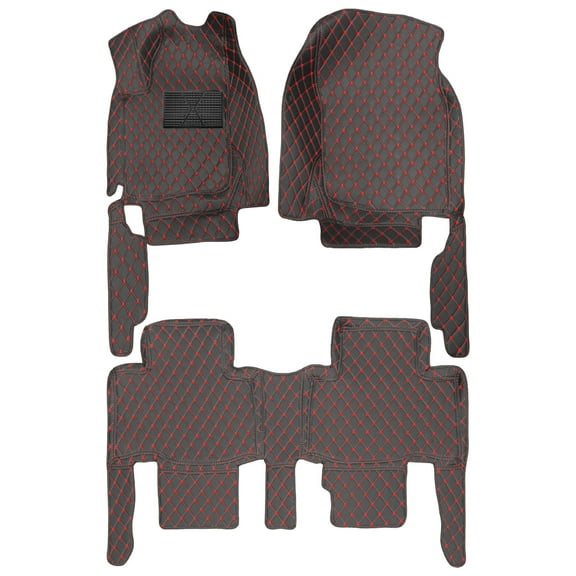 Tuqiang Floor Mats Rang Rover 2001–2012 L322 5seat Automotive Floor Mats And All Weather Protection Floor Liners Black and Red