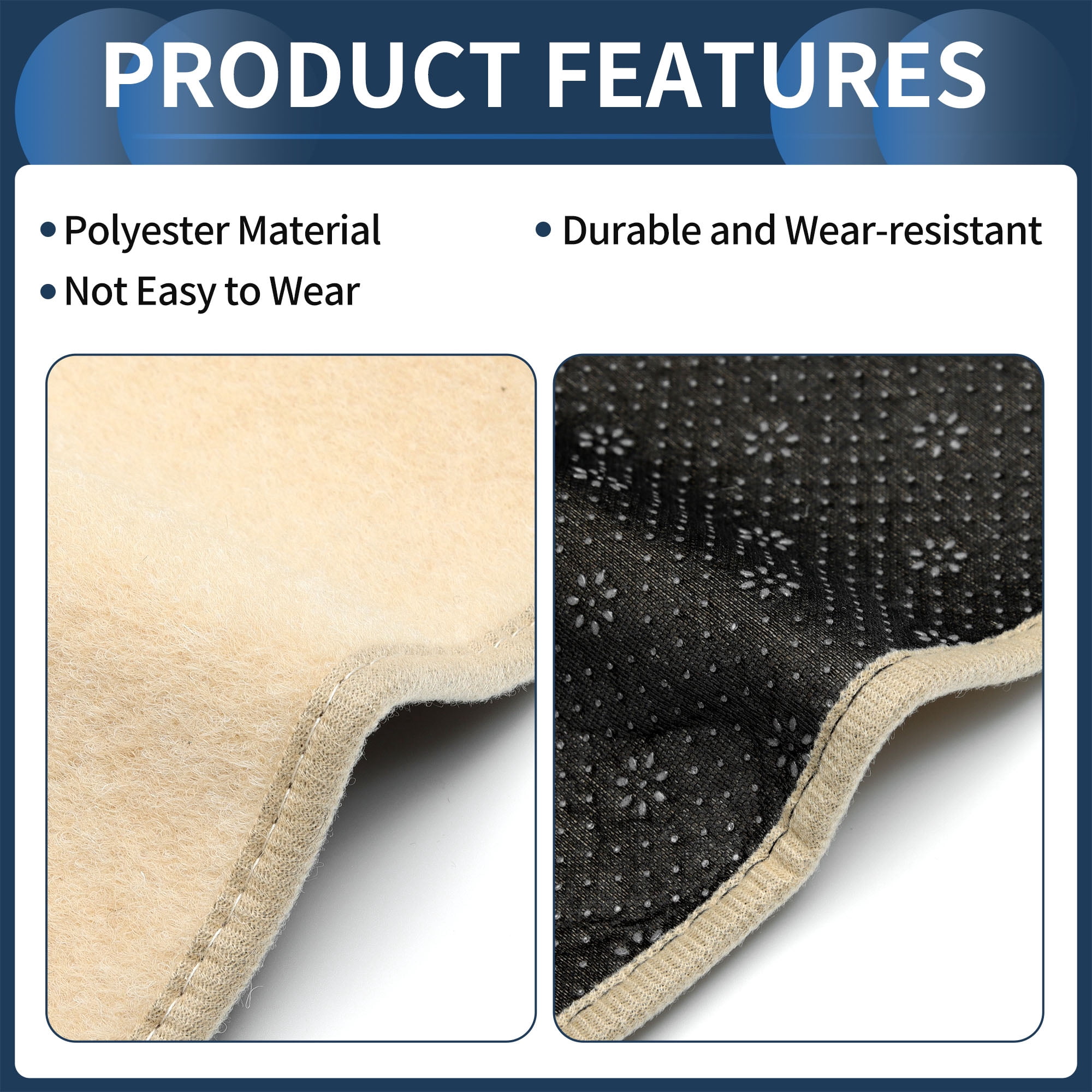 Unique Bargains Dash Cover Mat Carpet for Honda CRV 2017-2022 Polyester Beige