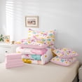 thumbnail image 6 of Homewish Child Teens Cartoon Flowers Bedding Comforter Set 7pcs,Starry Sky Queen Bedding Sets Super Cozy,Dreamy Princess Queen Sheet Sets,Ultra Soft Home Decor,Reversible, 6 of 8