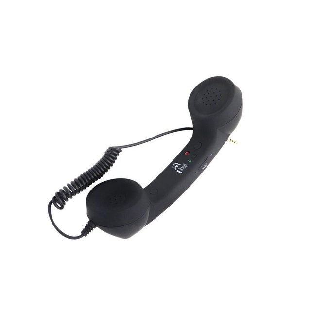 Sidaley Auricular de teléfono Auricular cómodo Receptor Cableado Vintage A prueba de radiación Receptores de teléfono universales Teléfonos móviles Videojuegos y accesorios Negro