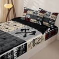 thumbnail image 2 of Manfei Rustic RV Car Zipper Queen Comforter Set with Fitted Sheet and 2 Pillowcases,Happy Camping Zipper Bedding Set,Red Beige,Reversible, 2 of 7
