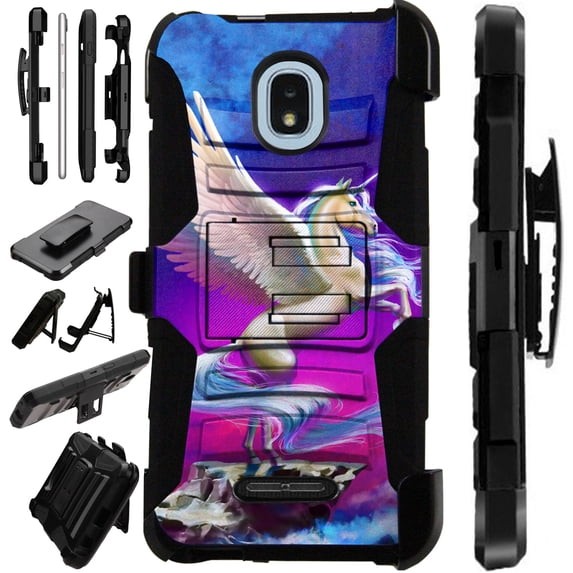 WORLD ACC LuxGuard Holster Compatible with Wiko Ride | AT&T Radiant Core | Cricket Icon Case Armor Hybrid Phone Cover