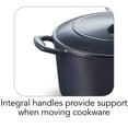 thumbnail image 2 of Tramontina Bestow 5.5-Quart Enameled Cast Iron Round Dutch Oven with Lid, Dark Blue, Oven-Safe, 2 of 7