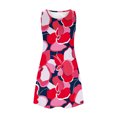 thumbnail image 4 of DailyTrove Women's Bold Floral Print Fit & Flare Dress, Sleeveless, Casual Beach & Garden Wear, Lightweight Rayon Blend, Solid Color Lining, 4 of 6