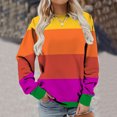thumbnail image 2 of Patlollav Pntutb Women Sweatshirt Long Sleeve Clearance,Ladies Solid Loose Tunic Tops, 2 of 6